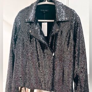 Sequin Moto Jacket